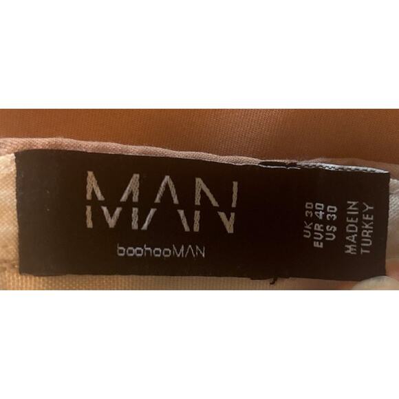 NWOT boohooMAN Tan Dress Pants Polyester Blend Pockets Size 30 x 33 - Picture 3 of 6